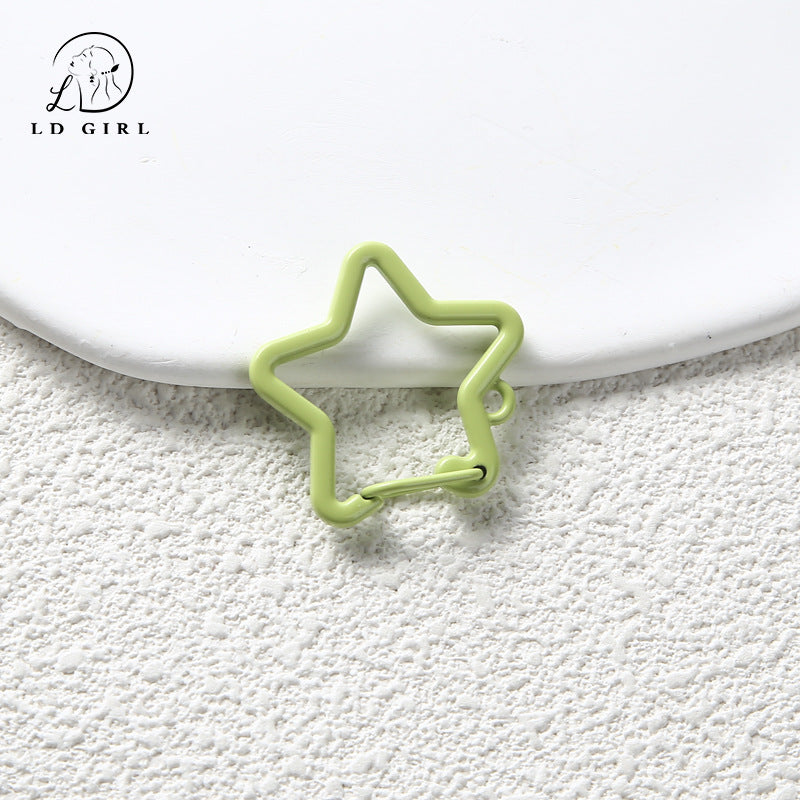 A Five-pointed star spring ring, dog buckle, jewelry buckle spring buckle