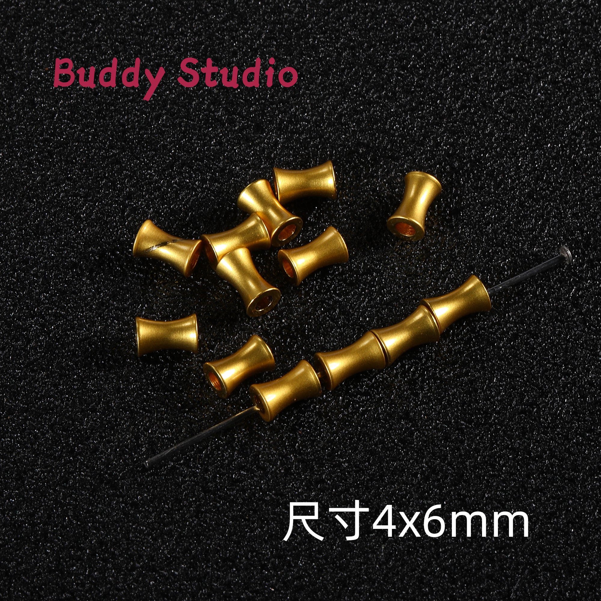 Color retention, sand gold, straight hole, spacer beads/pumpkin beads/spacer/round loose beads, DIY accessories