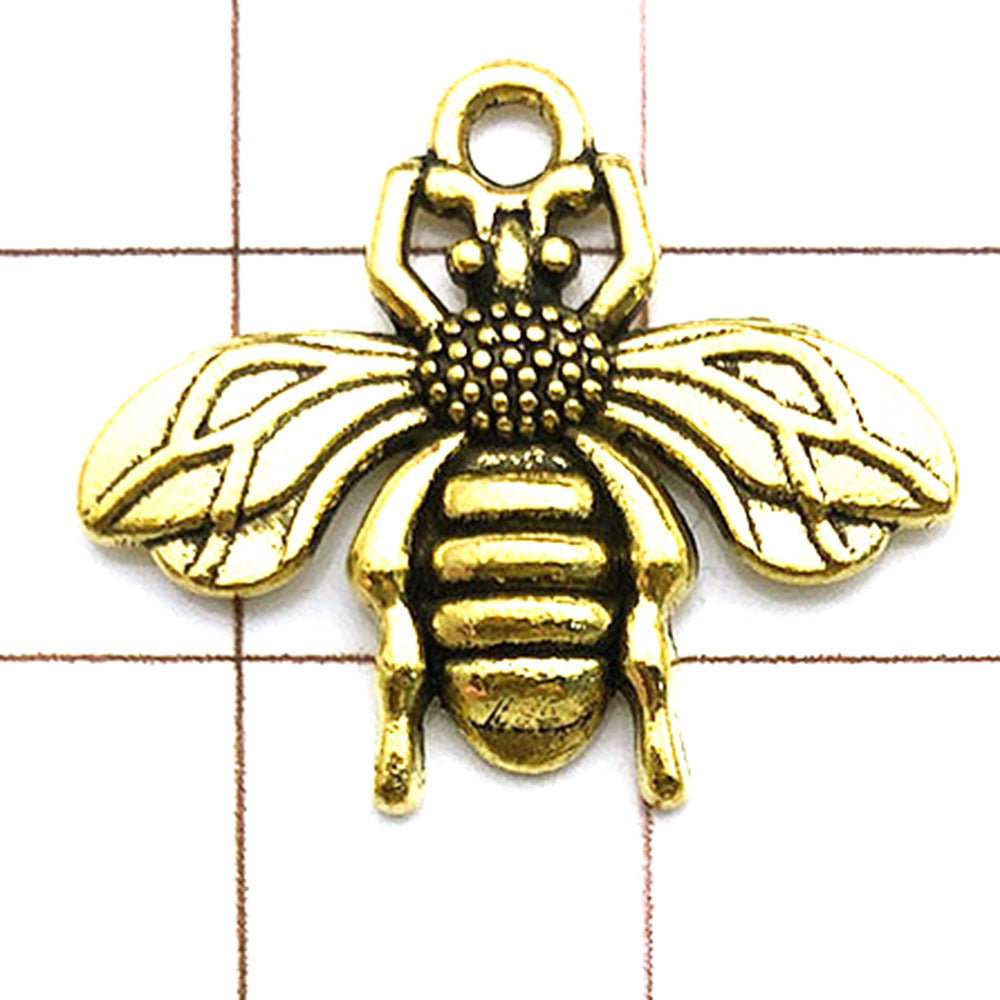 NO.23-3 Alloy bee series gold plated enamel charm