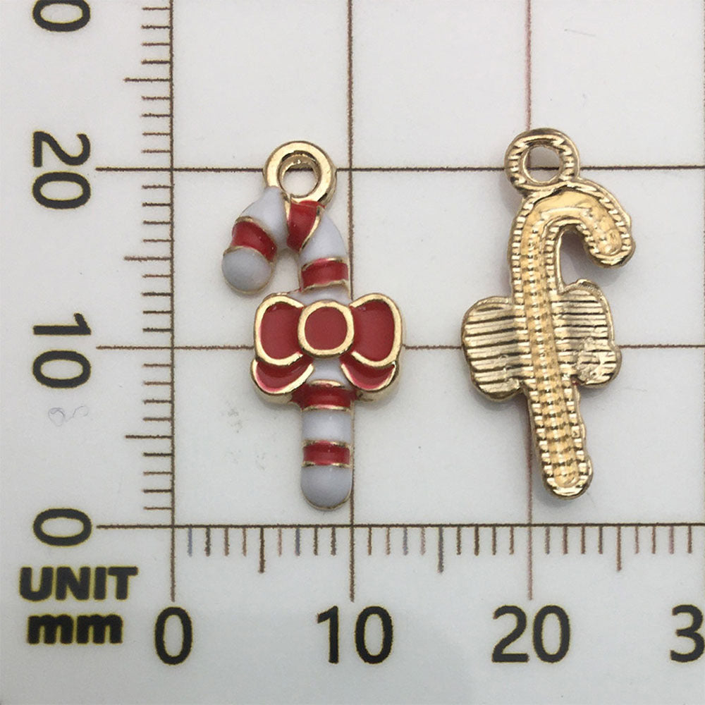 50 assorted gold plated enamel christmas charm