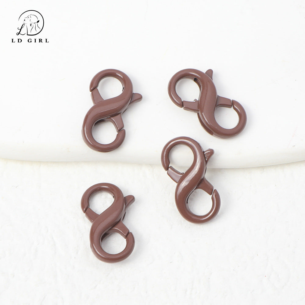 A MOQ5PCS 8-character buckle, spring buckle, double ring buckle, accessories DIY connection buckle