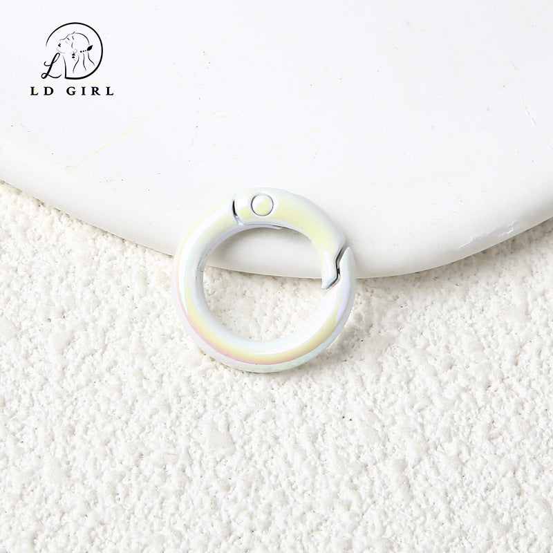 A20mm Colorful Round Spring Buckle, DIY Jewelry Accessories, Spring Ring, Connecting Ring, Keychain, Hanging Buckle