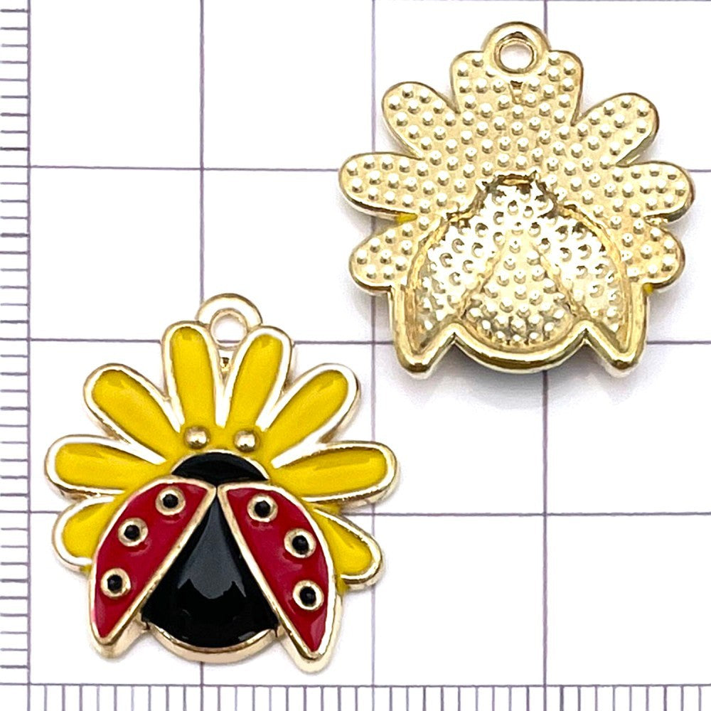 NO.8 Mixed 20  ladybug metal, alloy