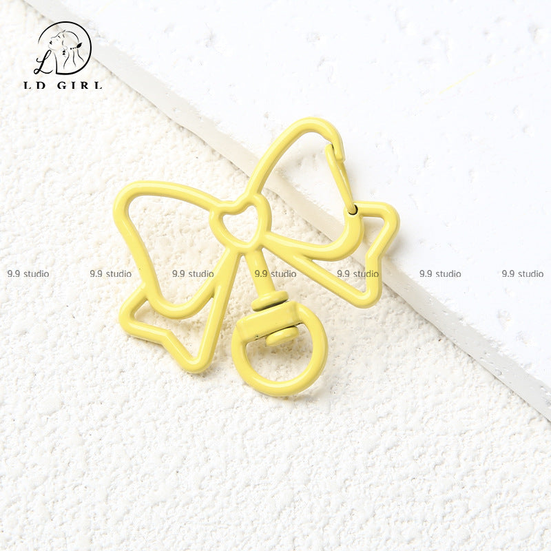 A color paint bow keychain, spring buckle DIY handmade jewelry accessories