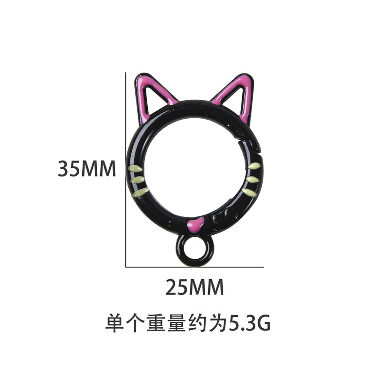 A cat special-shaped spring buckle, DIY handmade jewelry accessories