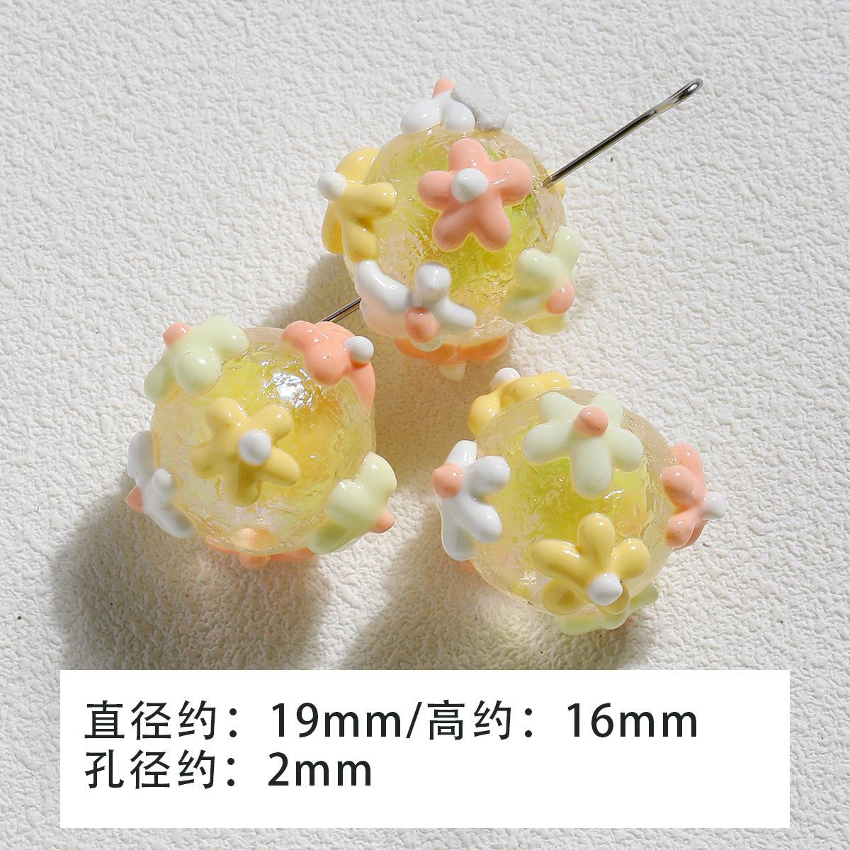 Heavy industry/hand-painted beadsDIY accessories/【蛋黄派】