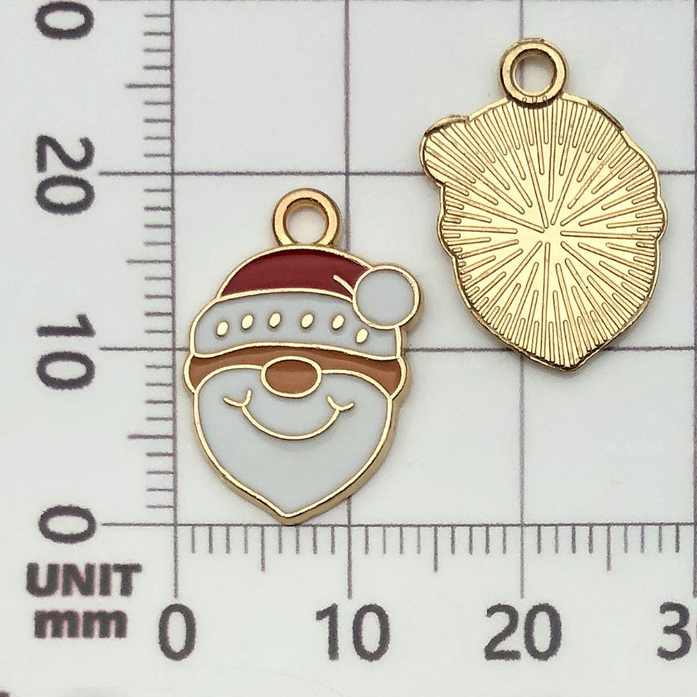 50 assorted gold plated enamel christmas charm
