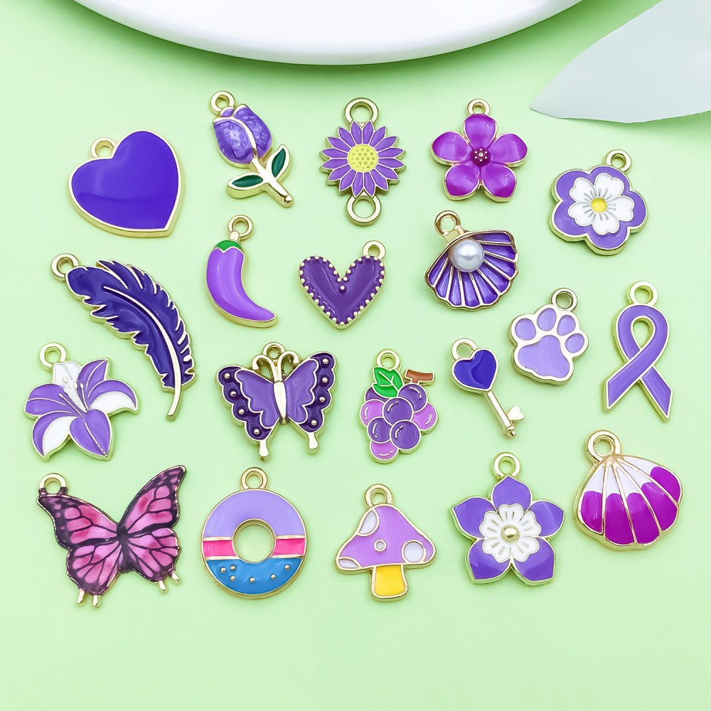 NO.4-2 Mix 20 purple jewelry accessories.