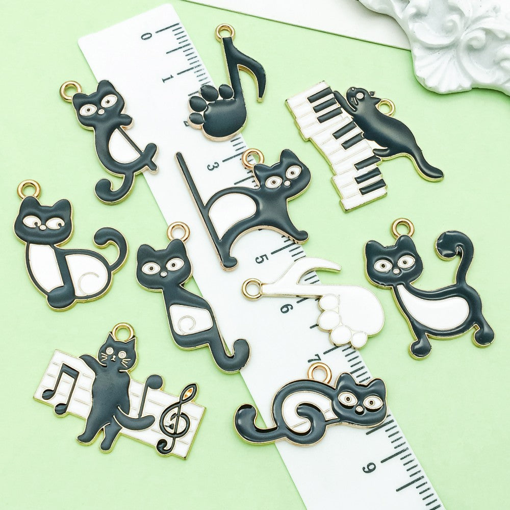 NO.13 Mix 10 music notes cat accessories