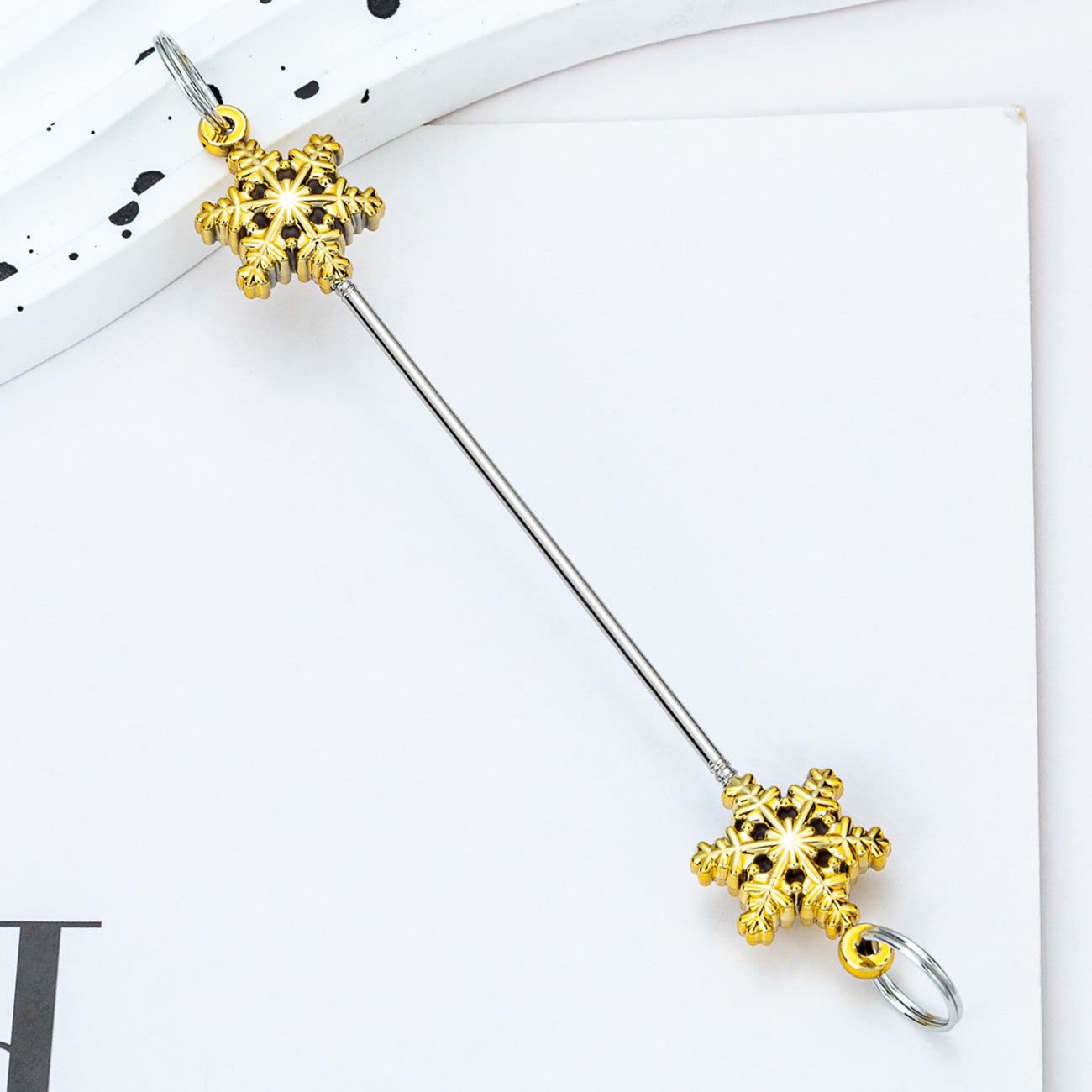 10-Color DIY beaded Christmas snowflake pole