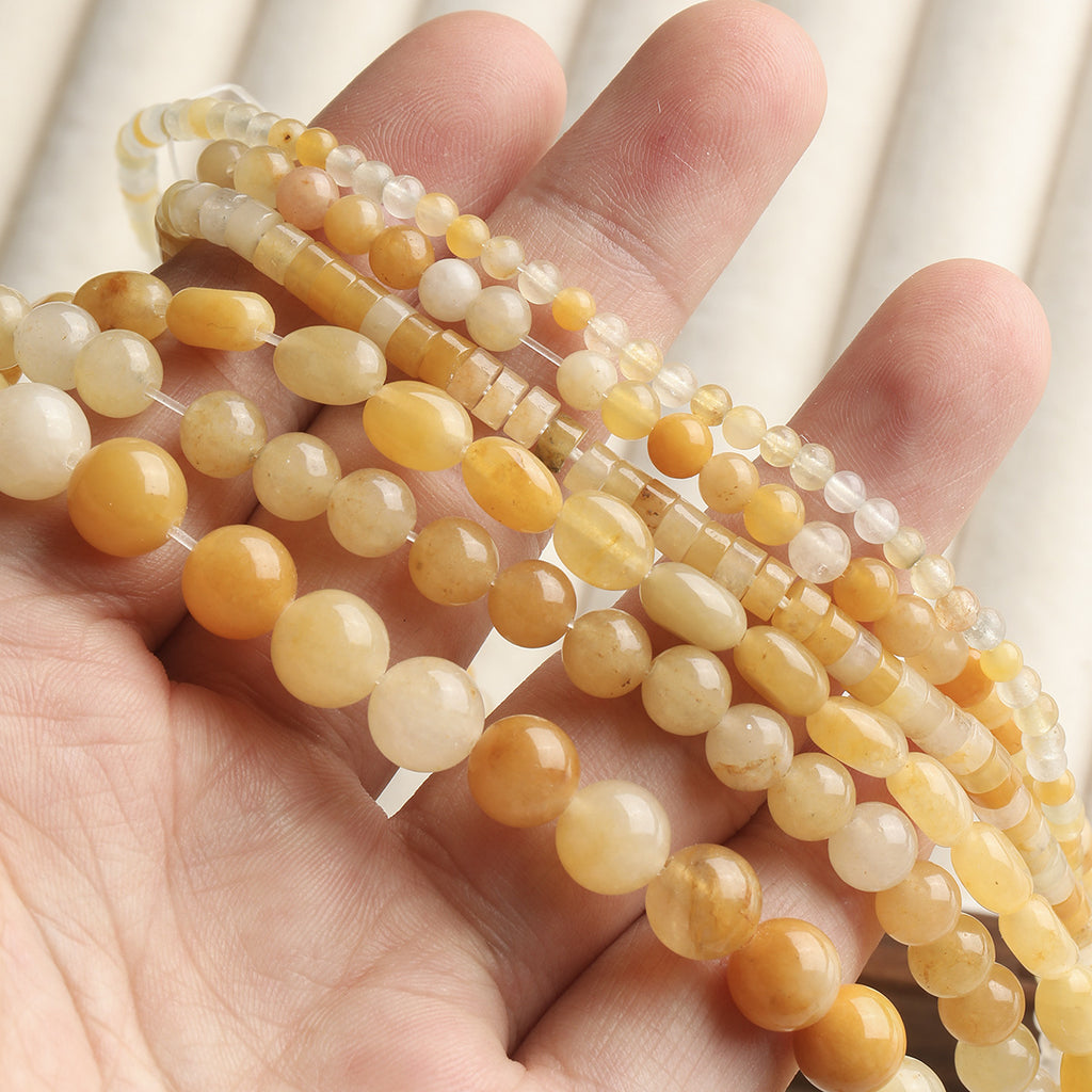 Natural stone/Huang Dongling/round beads/tube beads/abacus beads/DIY accessories