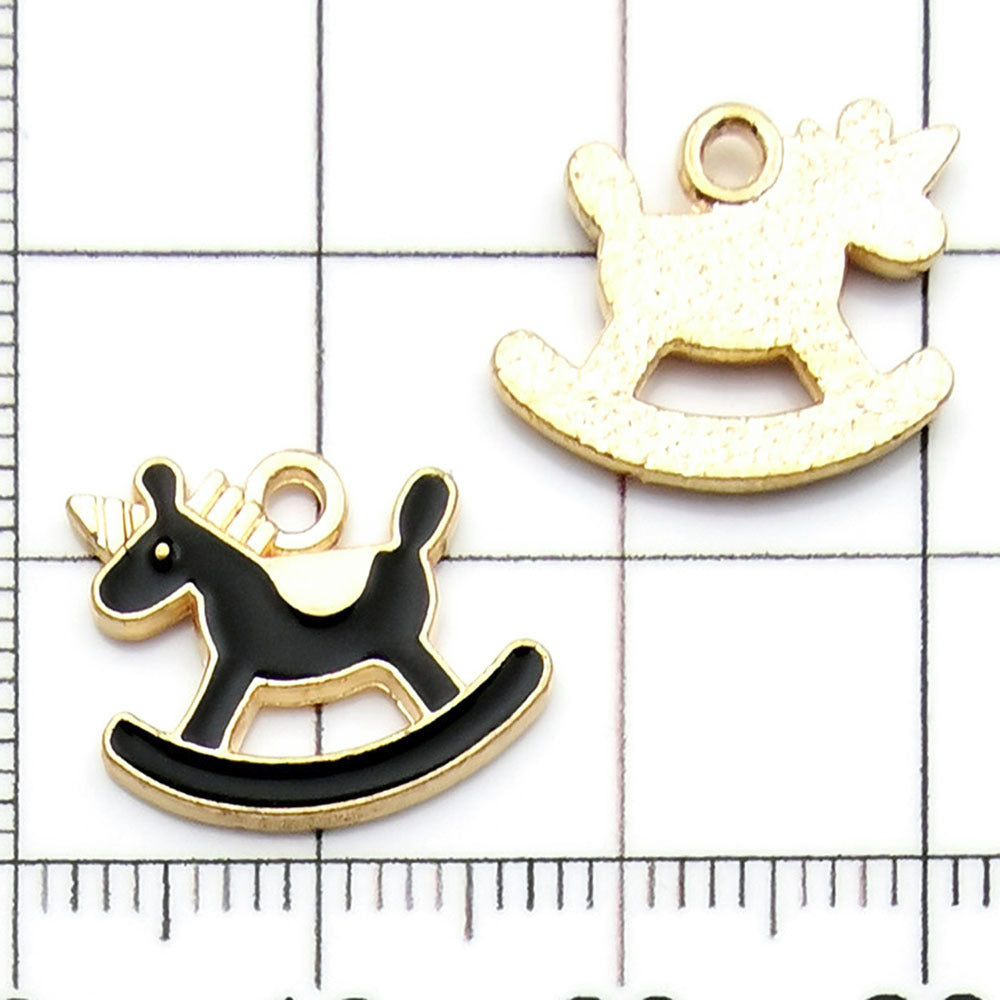 NO.21 Mixed 20 black charm metal, alloy