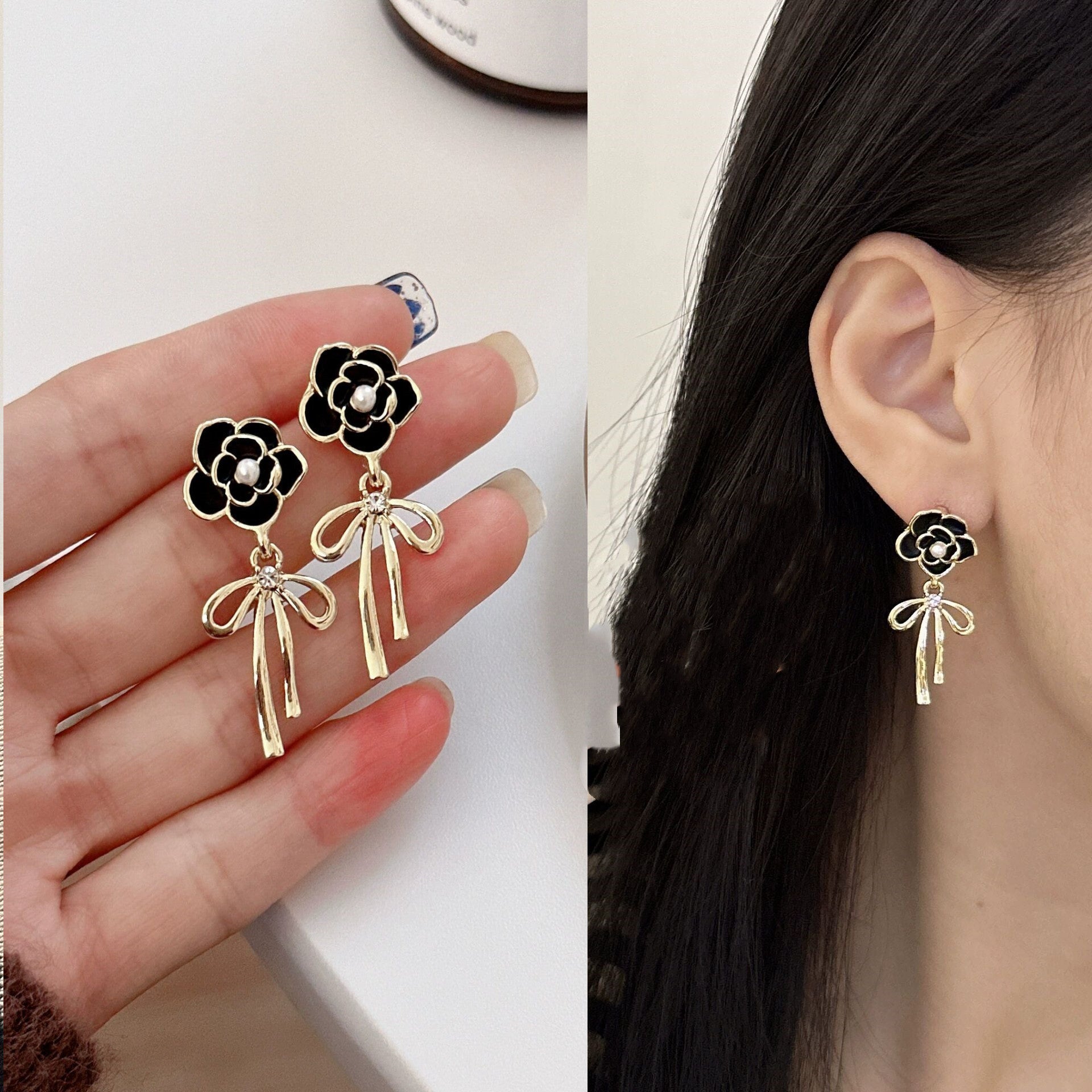 E15,925 Silver Needle Earrings  A