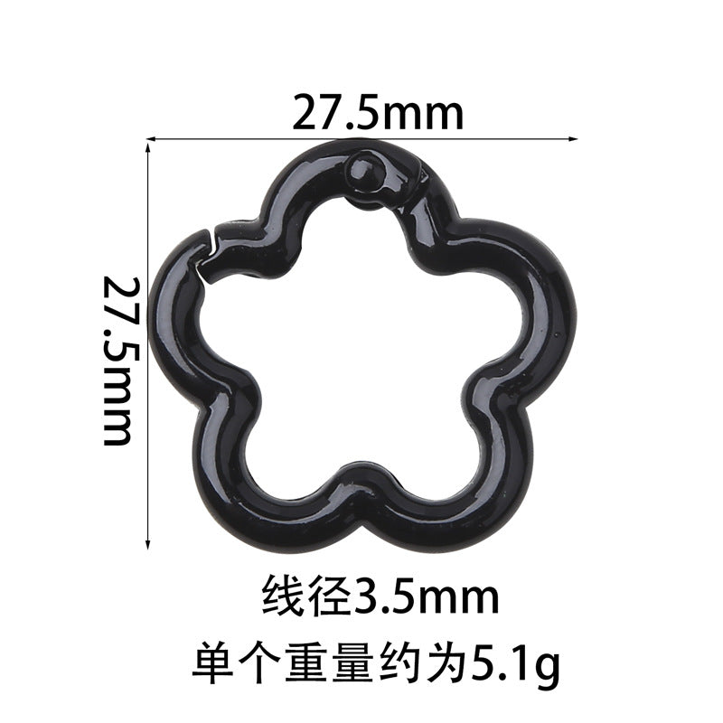 A large flower spring chain, DIY keychain