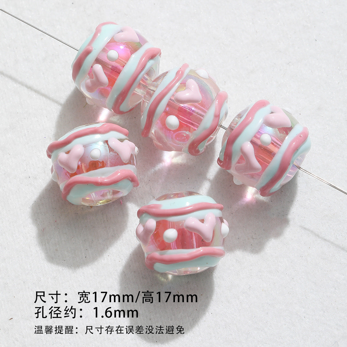 Heavy industry/with drill/hand-painted beads/DIY accessories beads【春日】