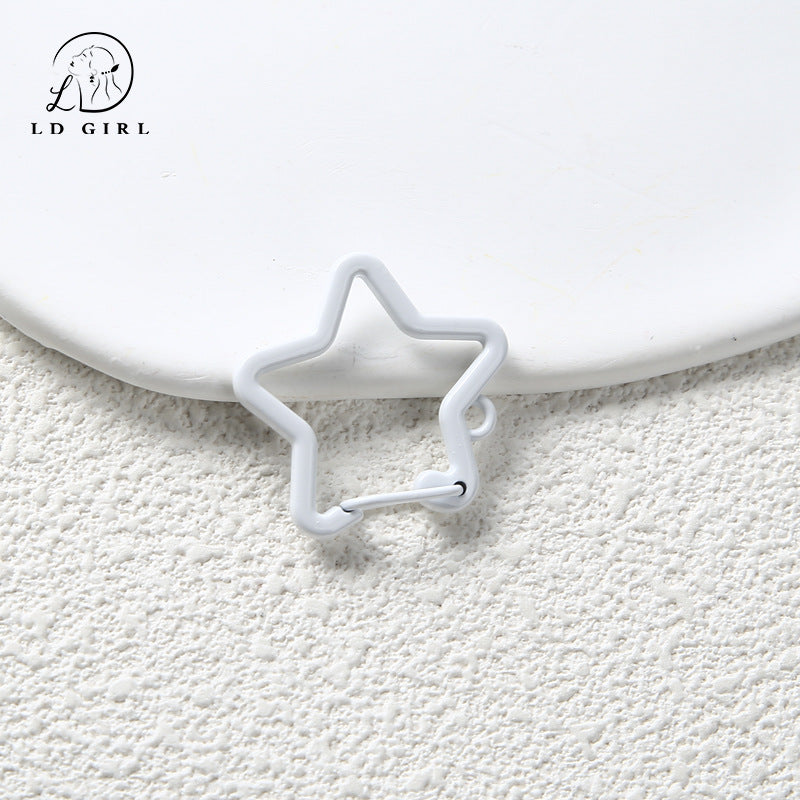 A Five-pointed star spring ring, dog buckle, jewelry buckle spring buckle