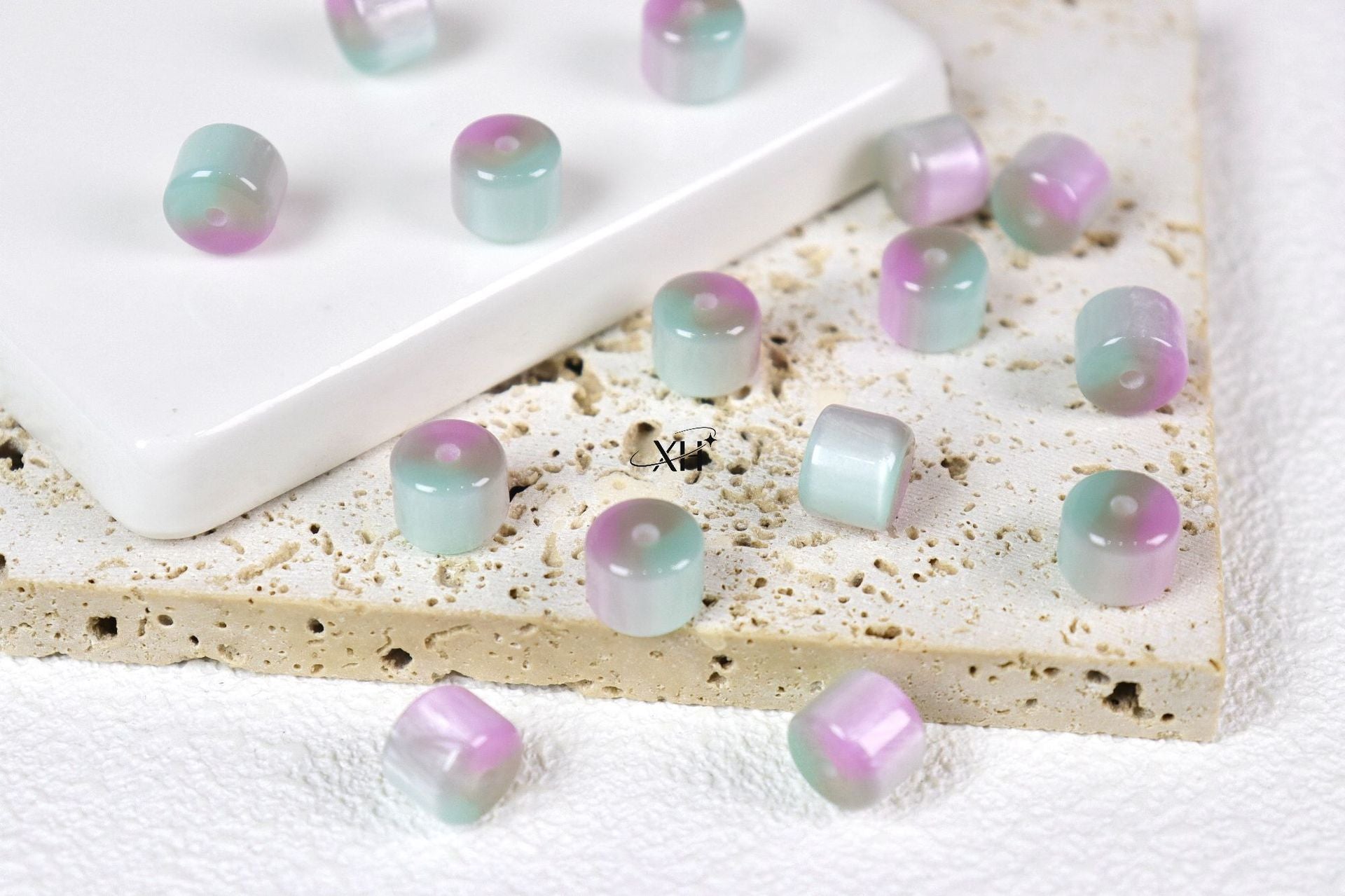 NO.8 Three in one Colors Resin Beads B 三分春桶珠