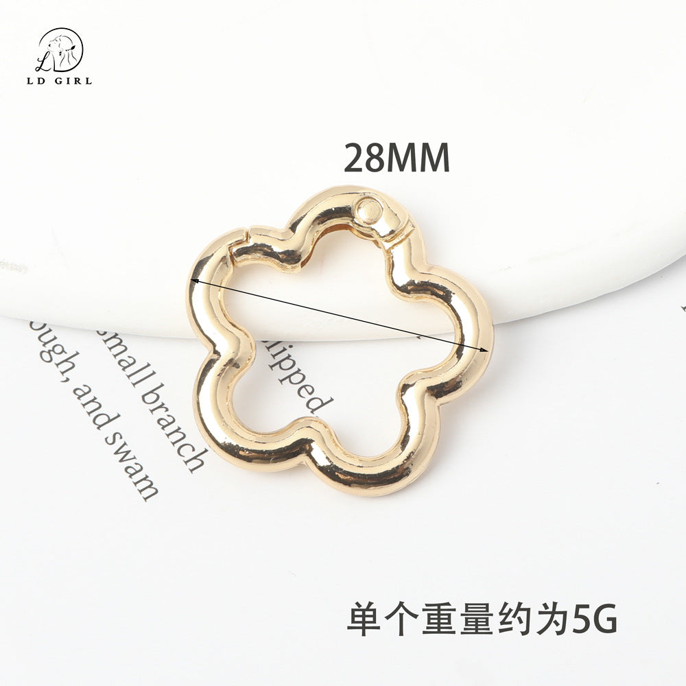 A Golden Cat, Apple, Heart, Spring Buckle, DIY Accessories