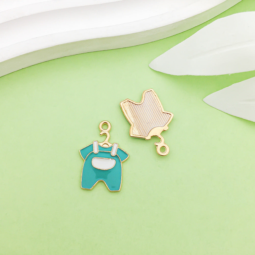 NO.22-3 lake blue mixed 31 assorted gold plated enamel charm