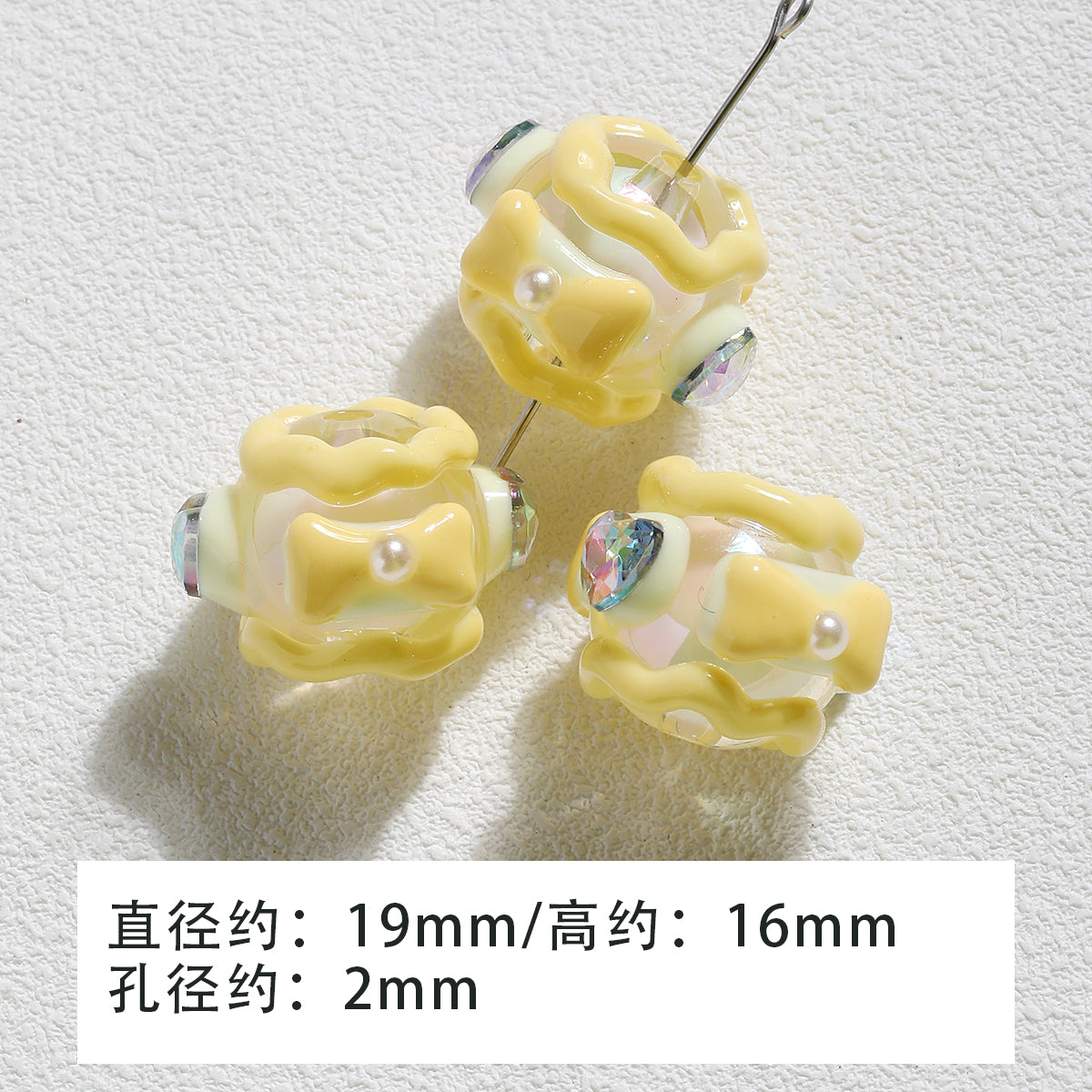 Heavy industry/hand-painted beadsDIY accessories/【蛋黄派】