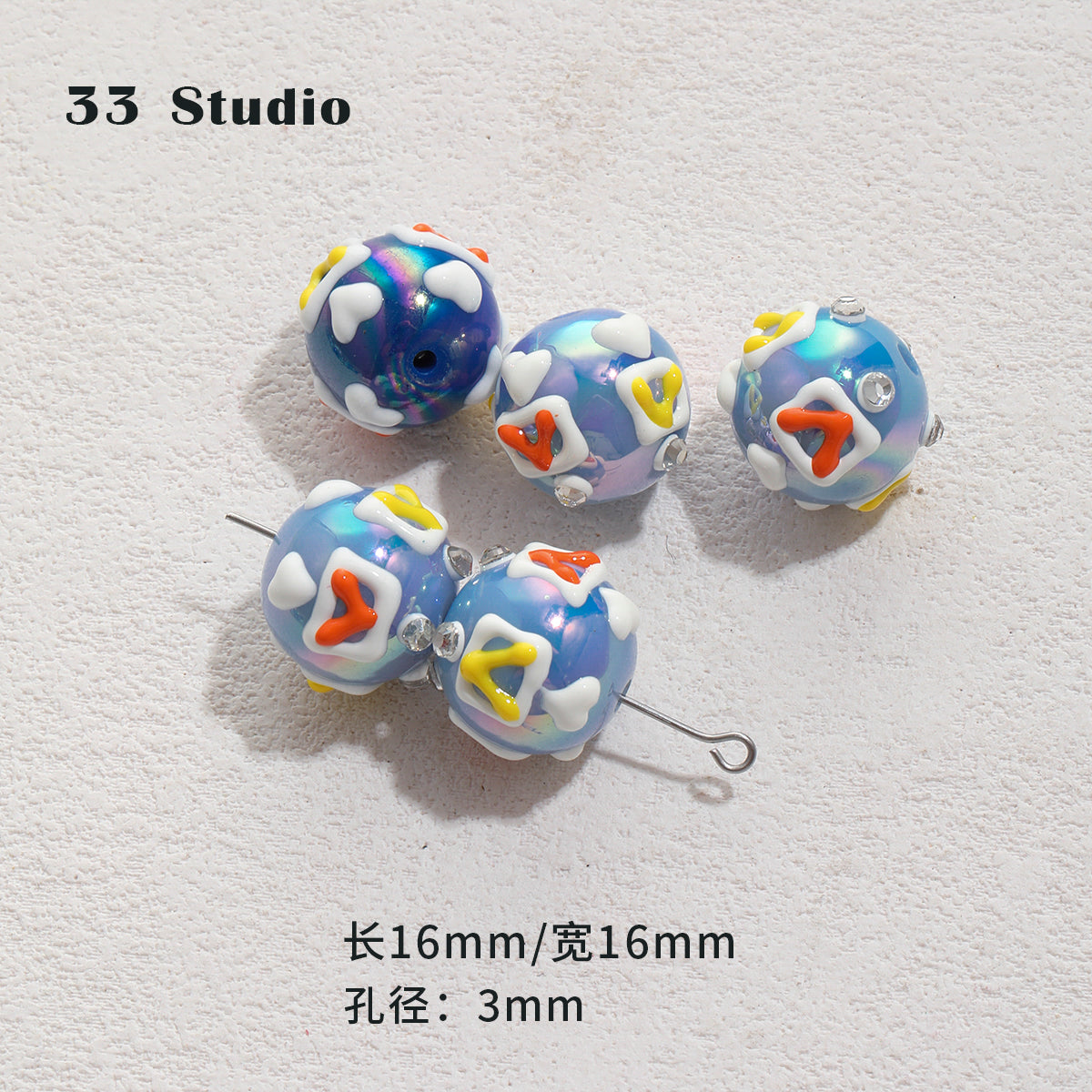 Heavy industry hand-painted beads/glazed beads/partition beads/DIY accessories