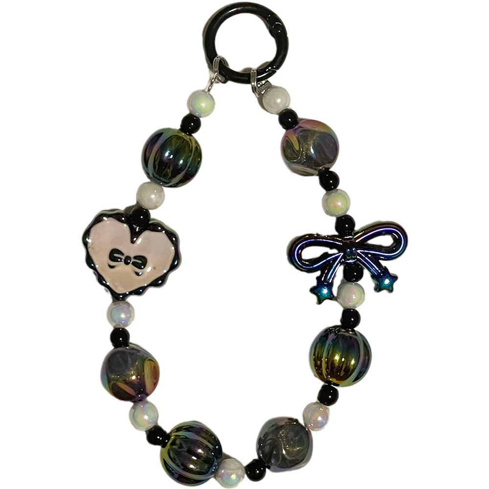 B2 new love bow mobile phone chain/bag keychain pendant