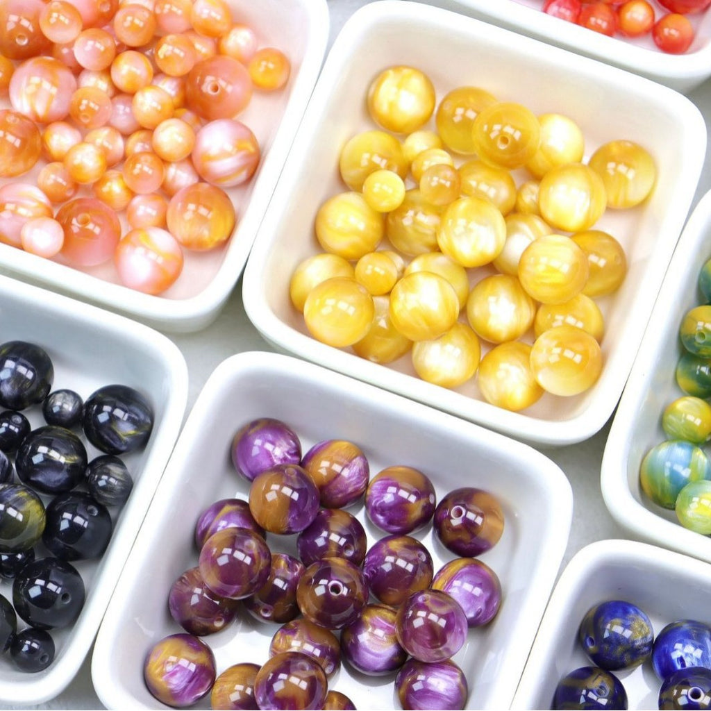 NO.14 Oil painting style resin beads 敦煌