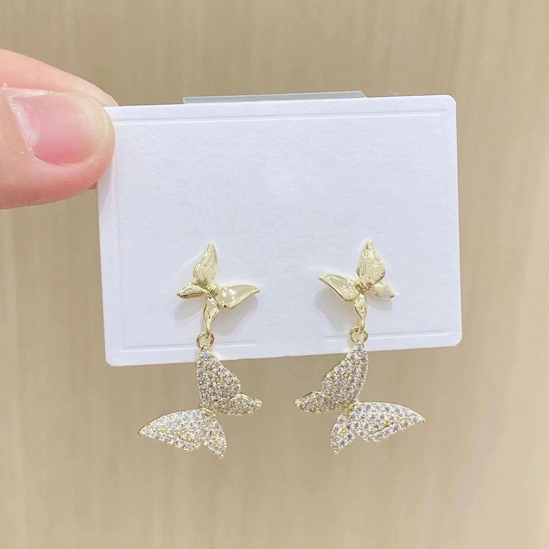 E14,S925 Silver Needle Earrings C