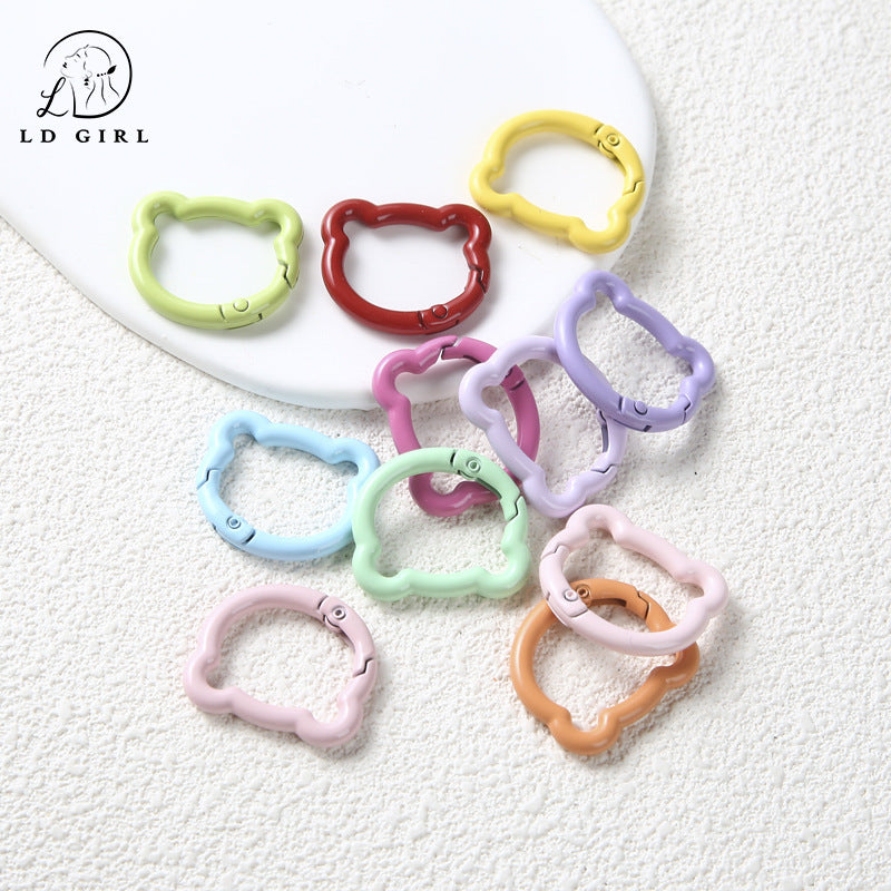 A bear spring buckle, split ring