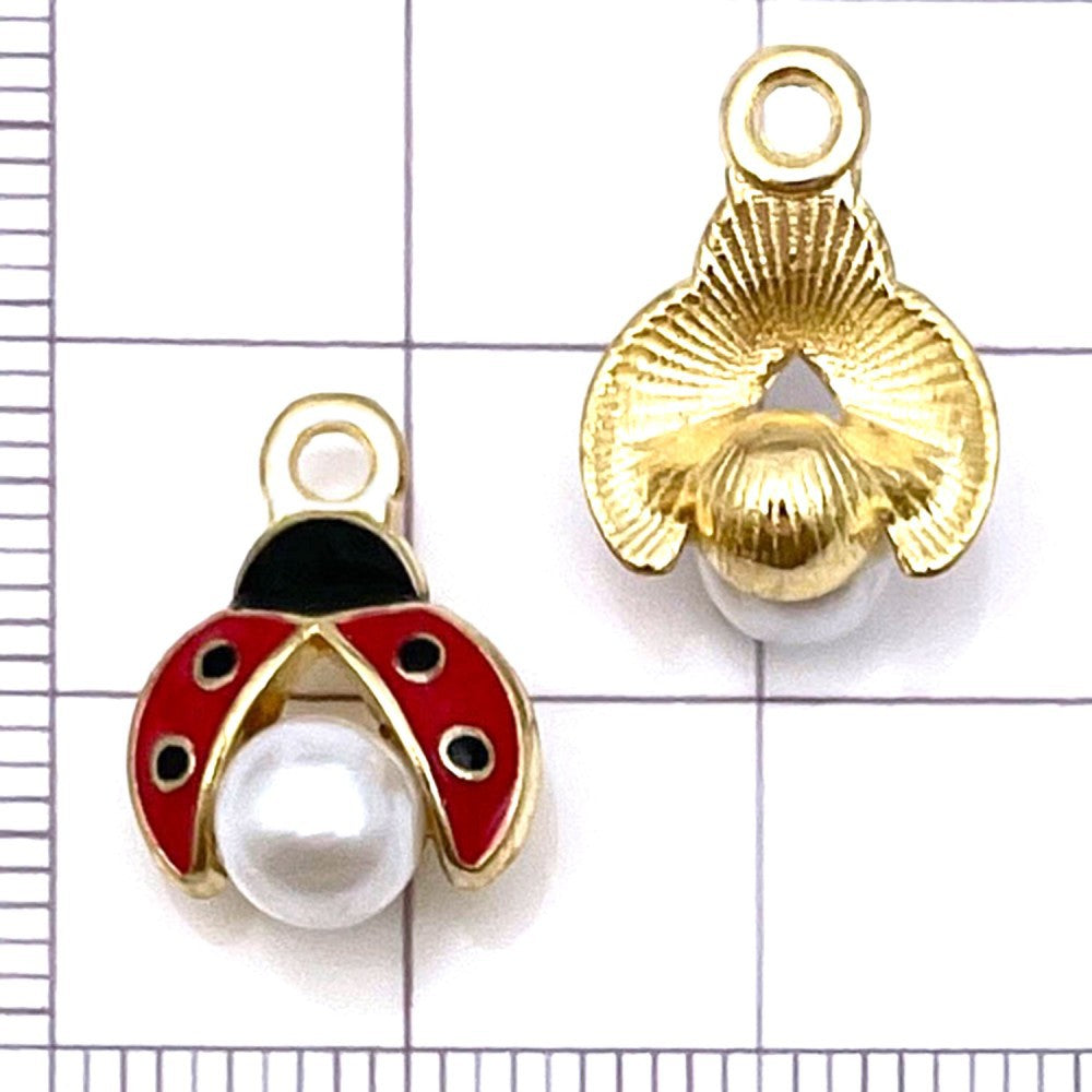 NO.8 Mixed 20  ladybug metal, alloy