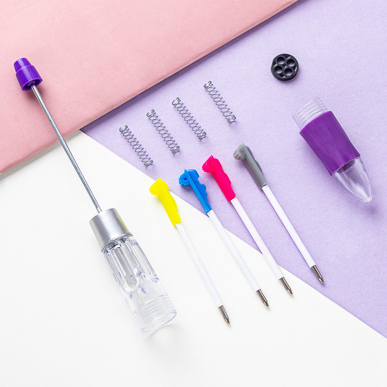 Four-color of one bead pen, DIY bead pen