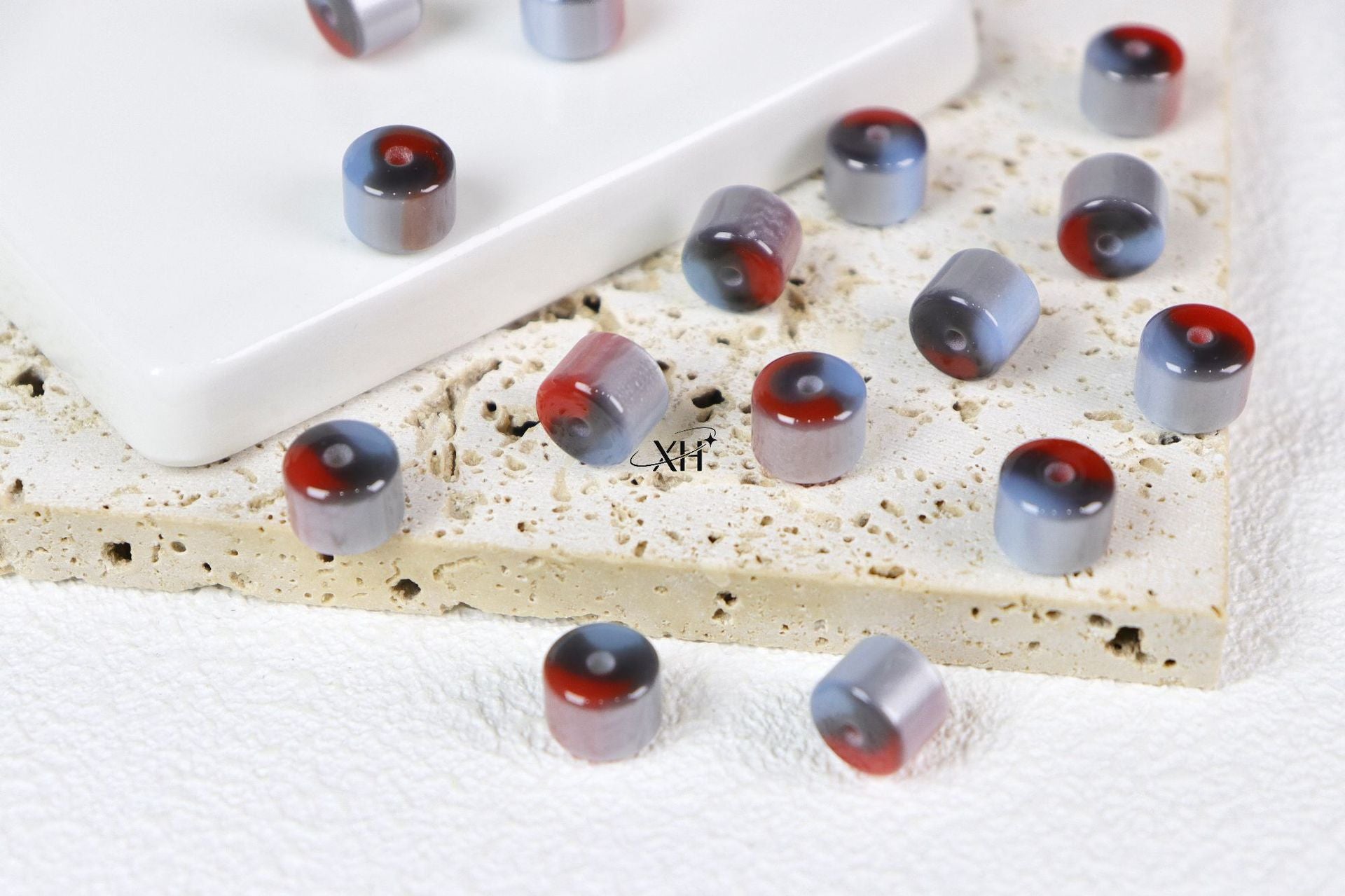 NO.8 Three in one Colors Resin Beads B 三分春桶珠