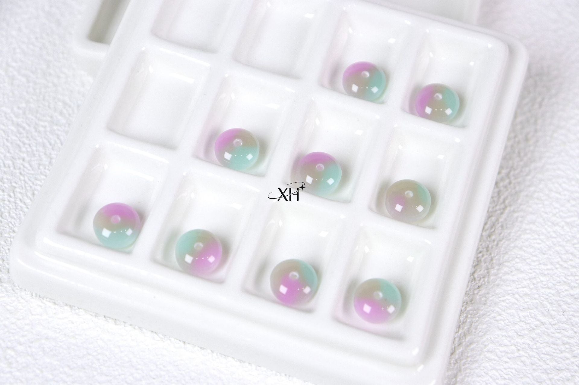 NO.9 Three in one Colors Resin Beads C 三分春算盘珠