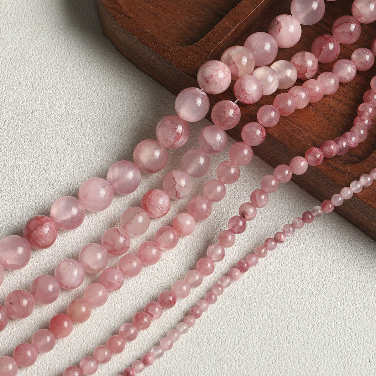 Natural stone/pink chalcedony/DIY accessories