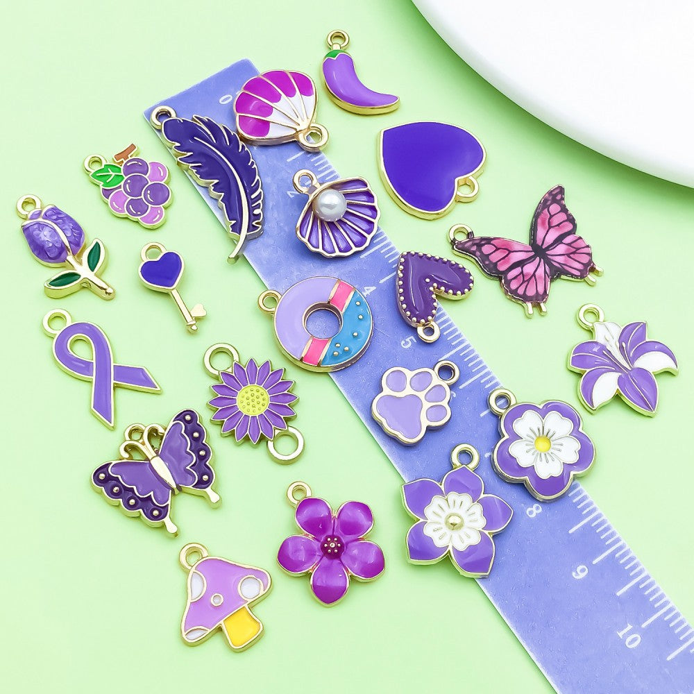 NO.4-2 Mix 20 purple jewelry accessories.