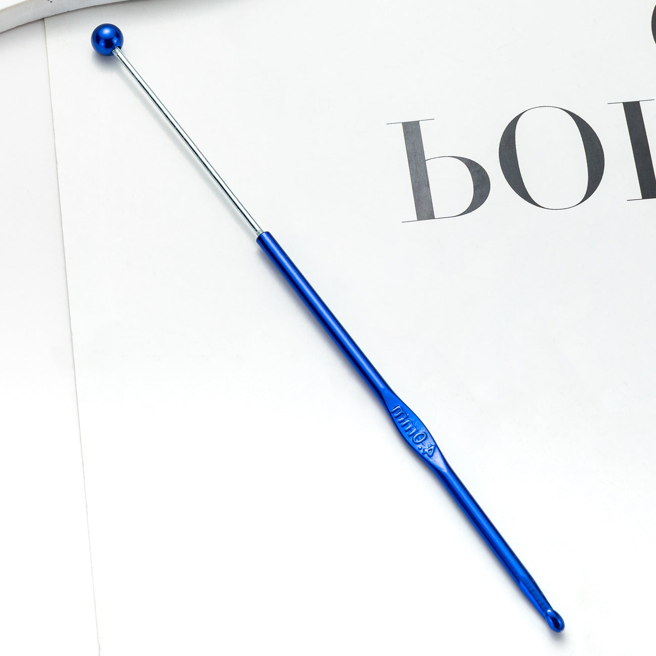 DIY beaded crochet needle, metal color aluminum crochet, sweater wool needle DIY hand-woven tool crochet