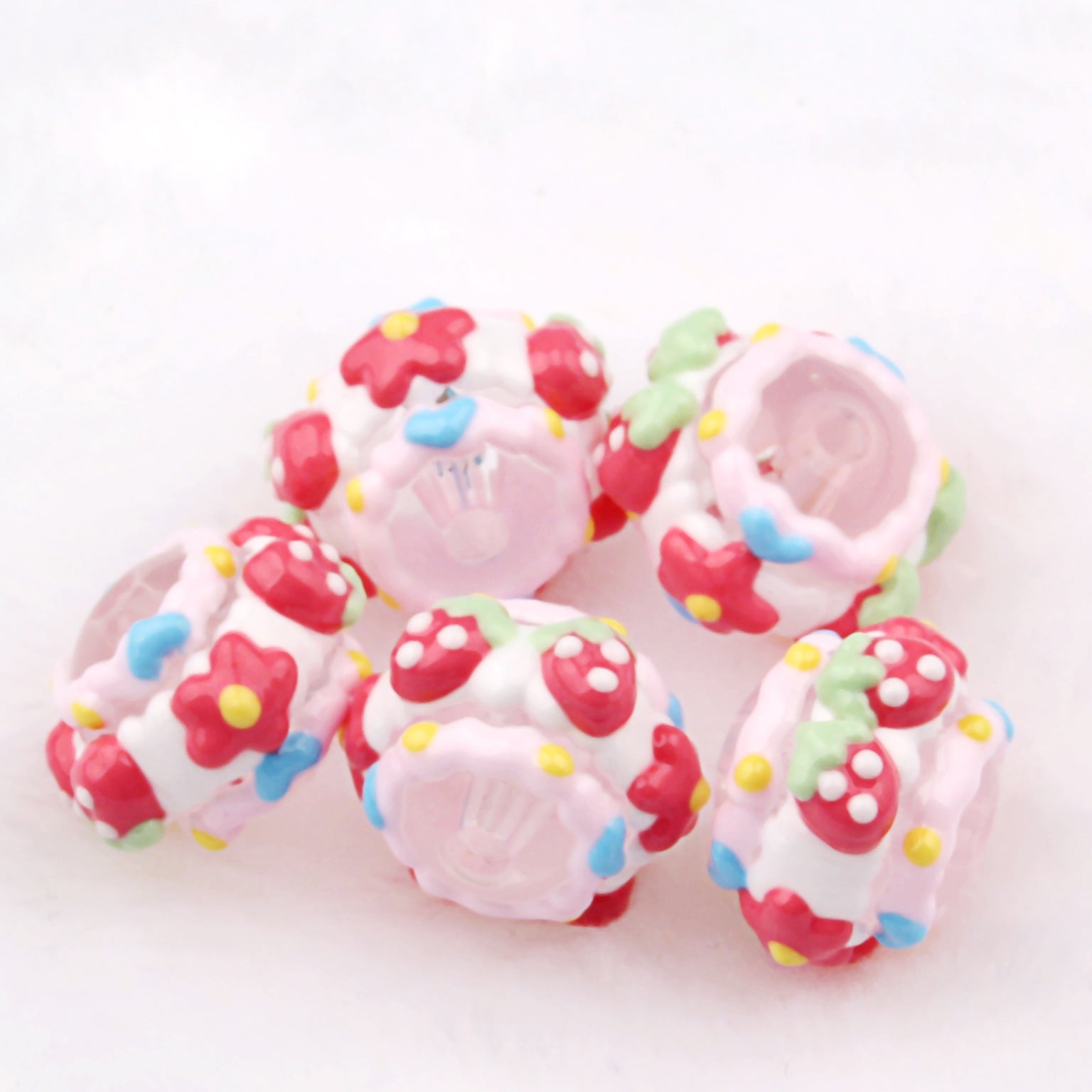 NO.13 Strawberry beads DIY handmade loose beads