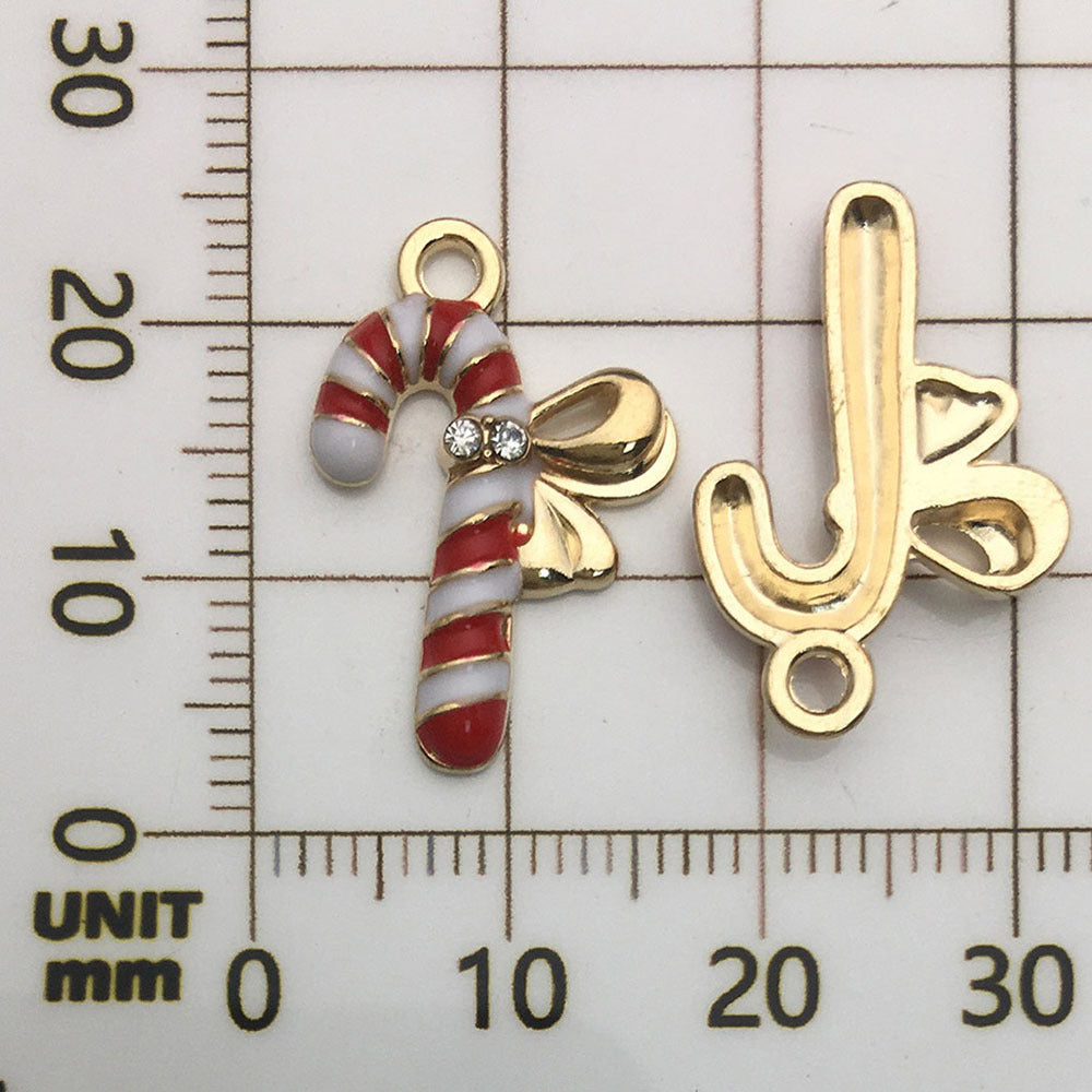 50 assorted gold plated enamel christmas charm