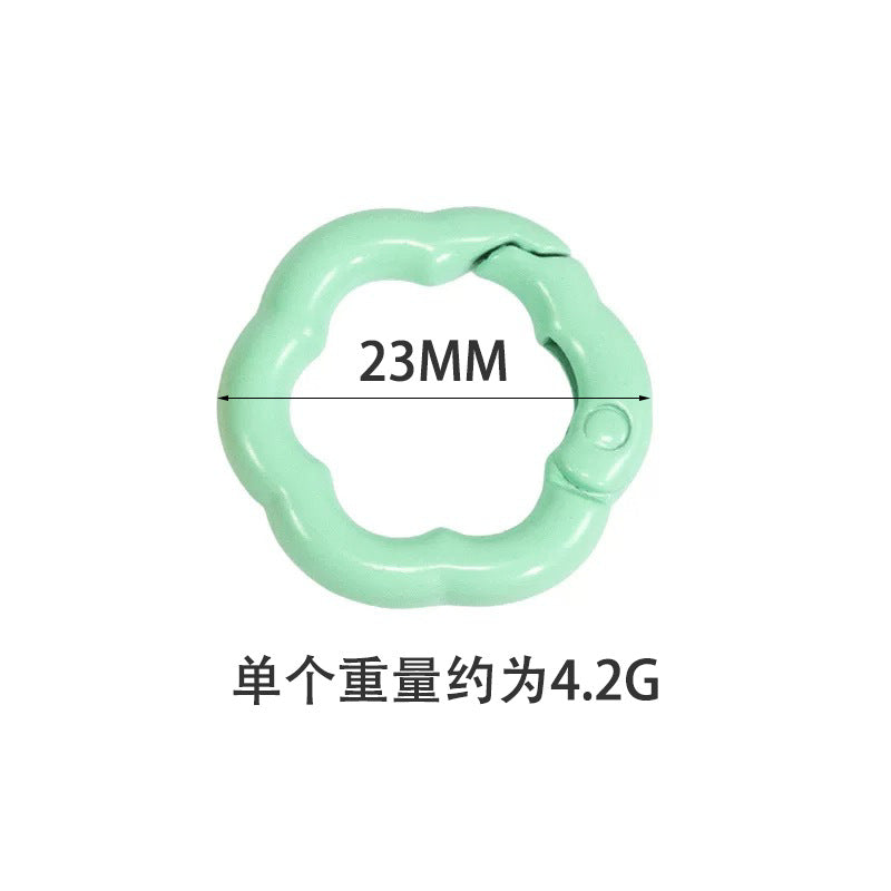 A Flower spring buckle, spring ring opening, book ring, card ring