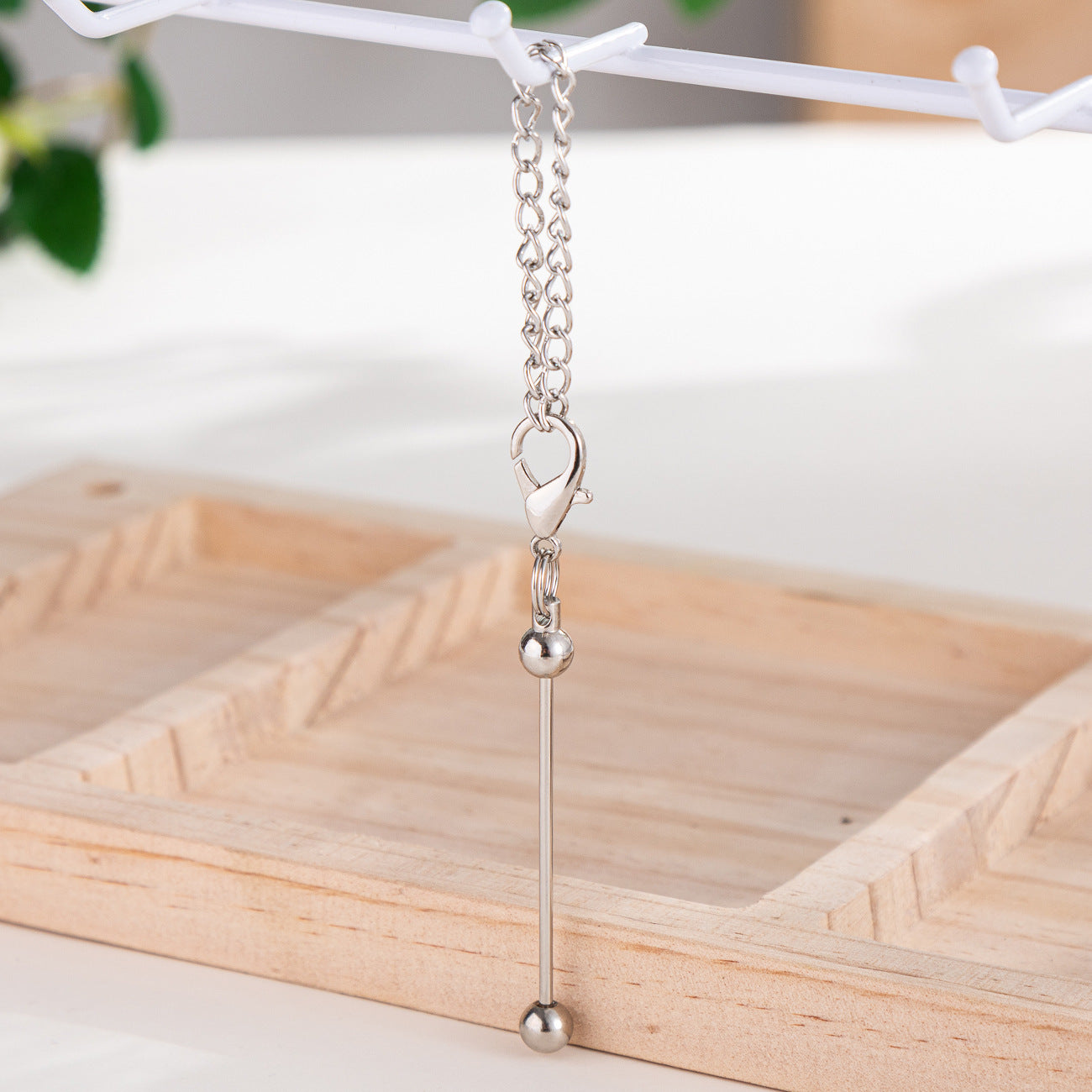 17-Color DIY Mini Beaded Keychain 8cm