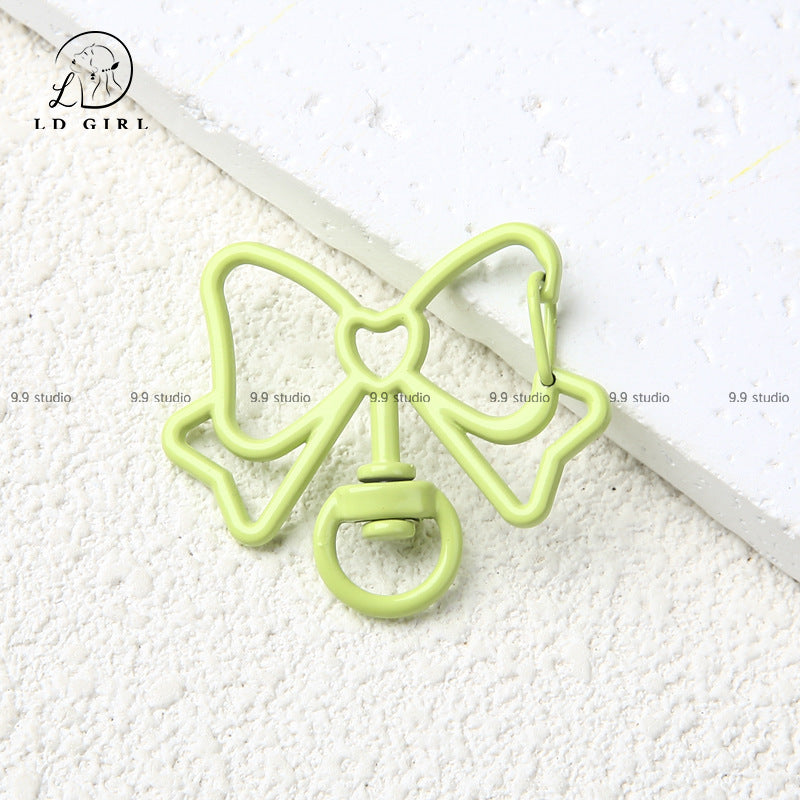A color paint bow keychain, spring buckle DIY handmade jewelry accessories