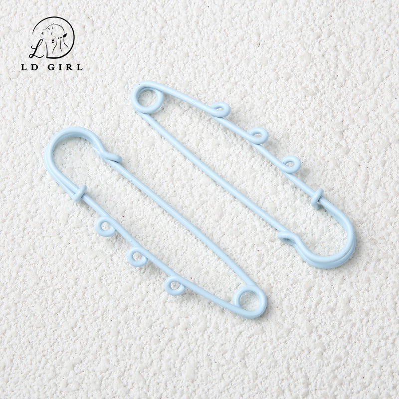 A6cm three-hole safety large pin, waist buckle, pin, breast buckle, DIY jewelry accessories