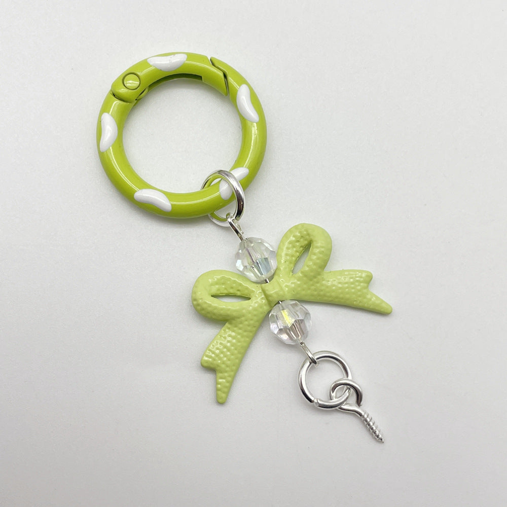 MOQ 50 PCS,Color flower universal rotating spring chain, candy flower key chain, plum blossom spring ring