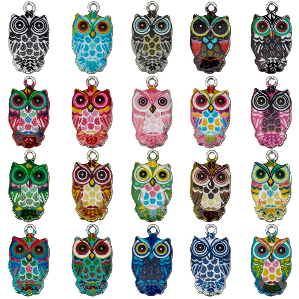 NO.17 Mix 20 metal owl pendants