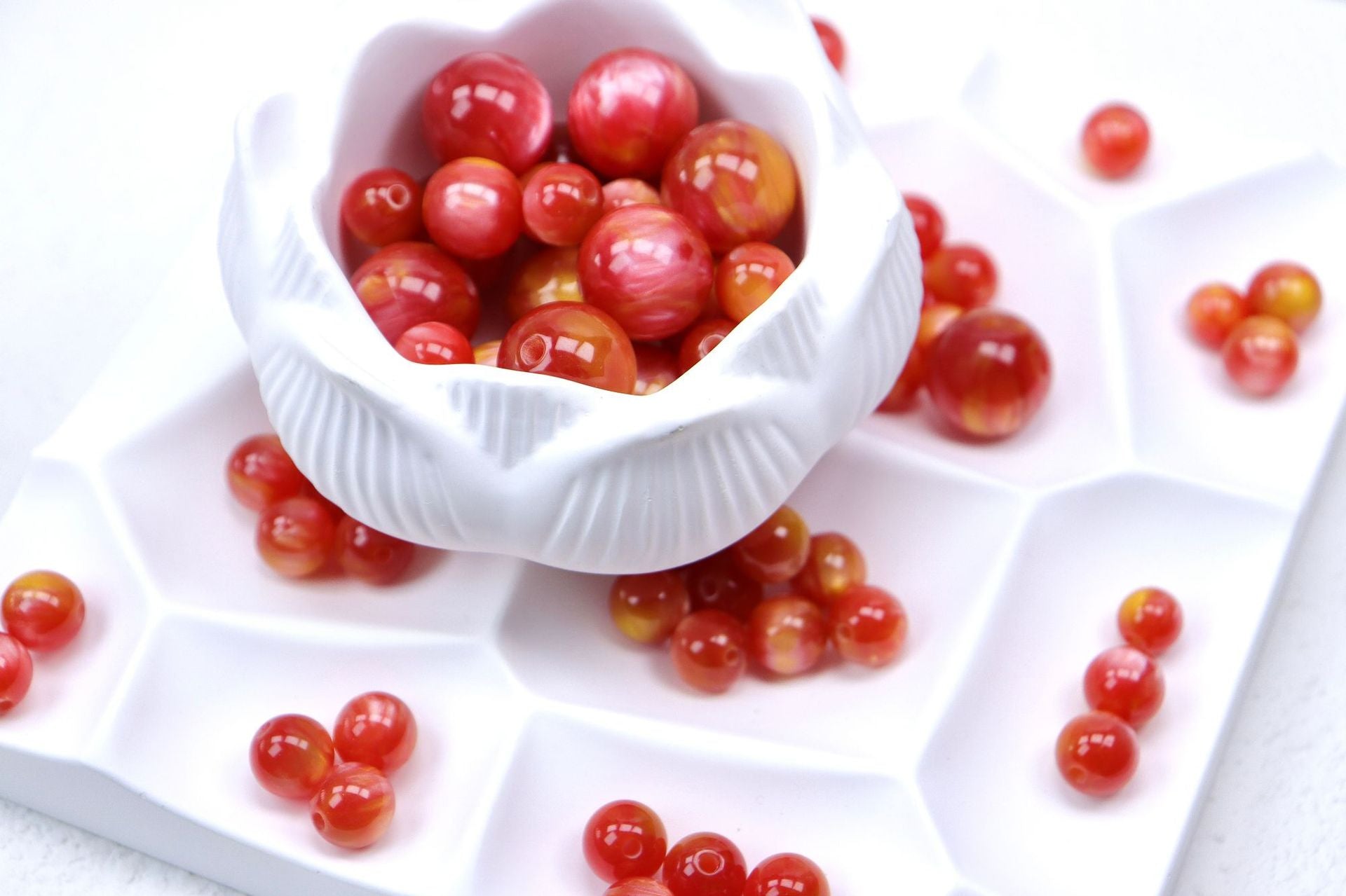 NO.14 Oil painting style resin beads 敦煌