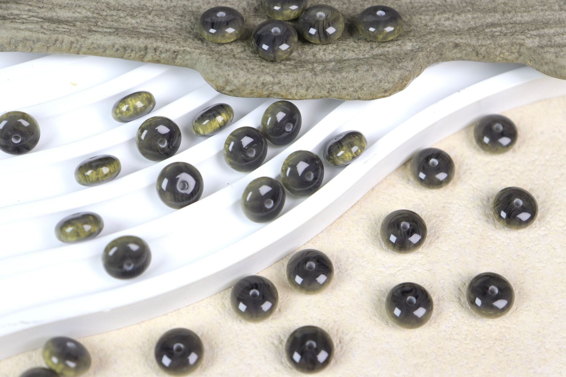 NO.2 Glow-in-the-dark Resin Beads C 鎏金彩虹算盘珠