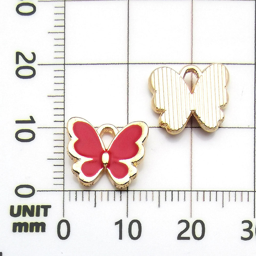 NO.9 Mixed 20 red gold plated enamel charm metal, alloy