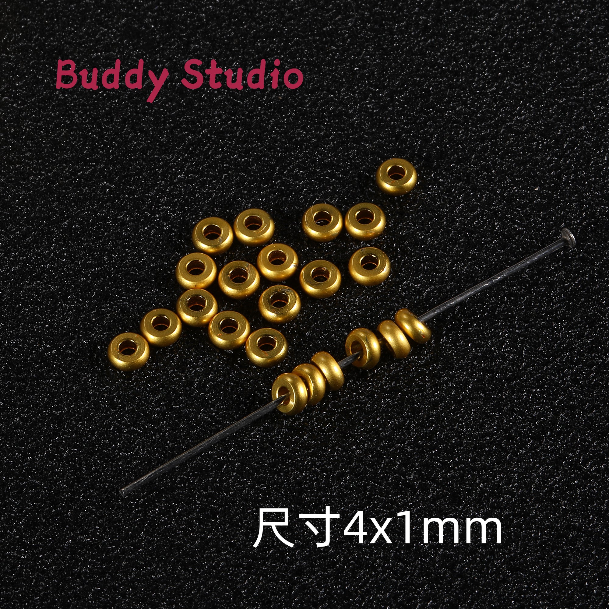 Color retention, sand gold, straight hole, spacer beads/pumpkin beads/spacer/round loose beads, DIY accessories