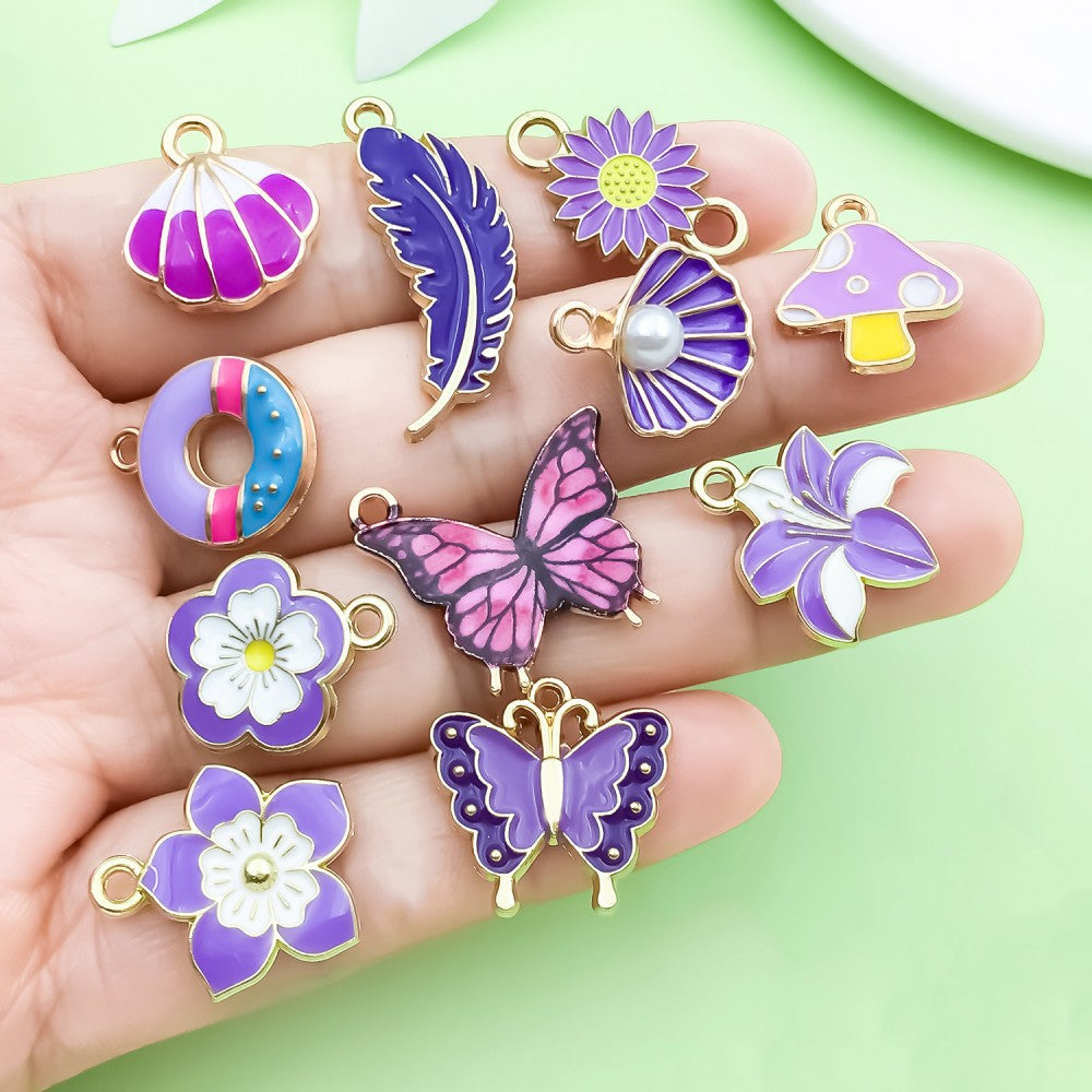 NO.4-2 Mix 20 purple jewelry accessories.