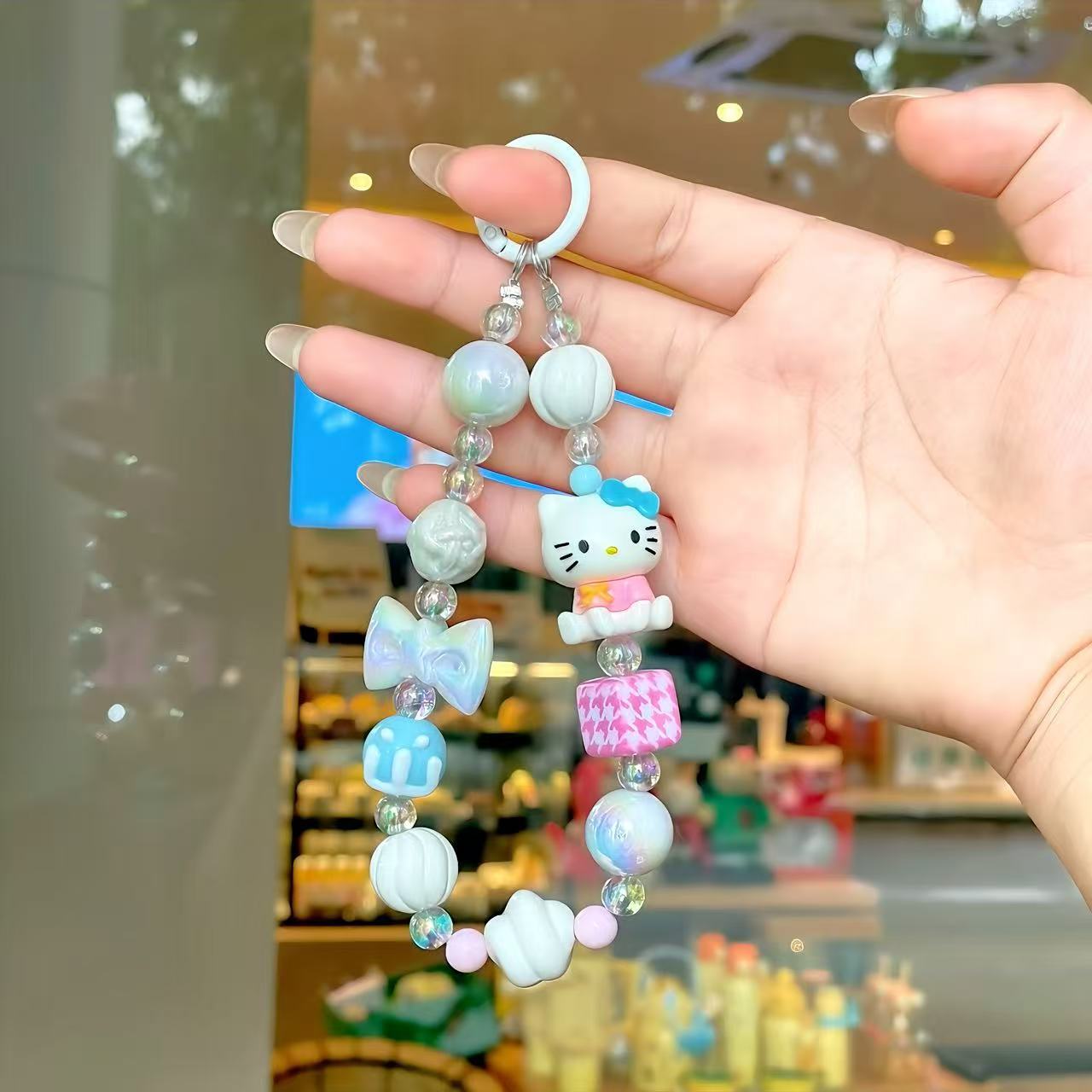 A3 mobile phone chain/hand-painted beads/bag pendant